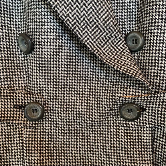 Valentino Miss V Double Breasted Houndstooth Two-Piece Suit Black/White Size 10 - Picture 4 of 16